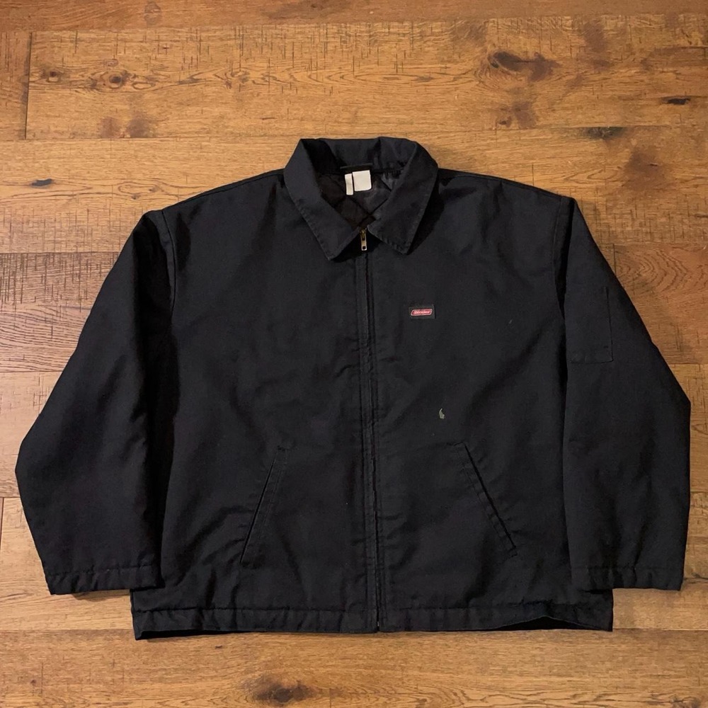Dickies Detroit Jacket Mens XXL Black Workwear Skater Streetwear Quilt Lined